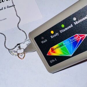 Real Diamond Heart Angel Wing Pendant, Gift for her, Affordable Holiday Gift WOW